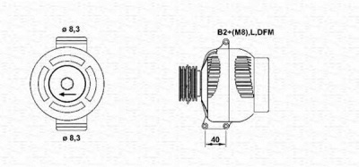 MAGNETI MARELLI 943355164010 -  Генератор